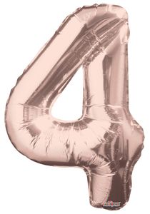 34" Number Balloons - Rose Gold 