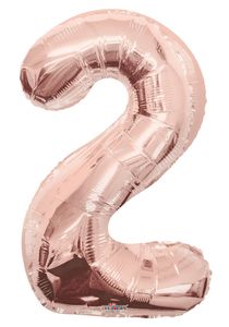 34" Number Balloons - Rose Gold - 