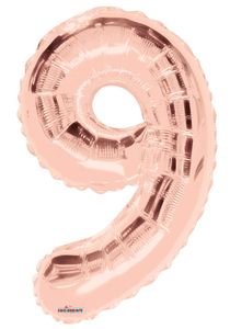 34" Number Balloons - Rose Gold 