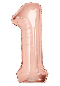 34" Number Balloons - Rose Gold - PaperGeenius