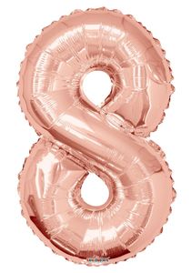 34" Number Balloons - Rose Gold 