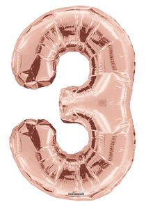 34" Number Balloons - Rose Gold - 