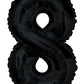 34" Number Foil Balloons - Black - PaperGeenius