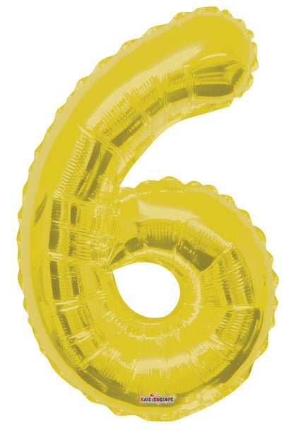 34" Number Foil Balloons - Gold - PaperGeenius