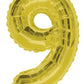 34" Number Foil Balloons - Gold - PaperGeenius