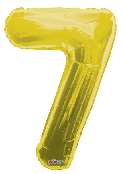 34" Number Foil Balloons - Gold - PaperGeenius