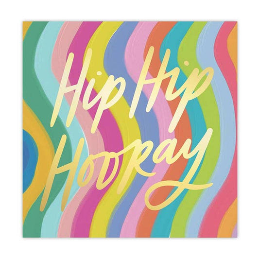 5" Foil Napkins-Hip Hip Hoory - PaperGeenius