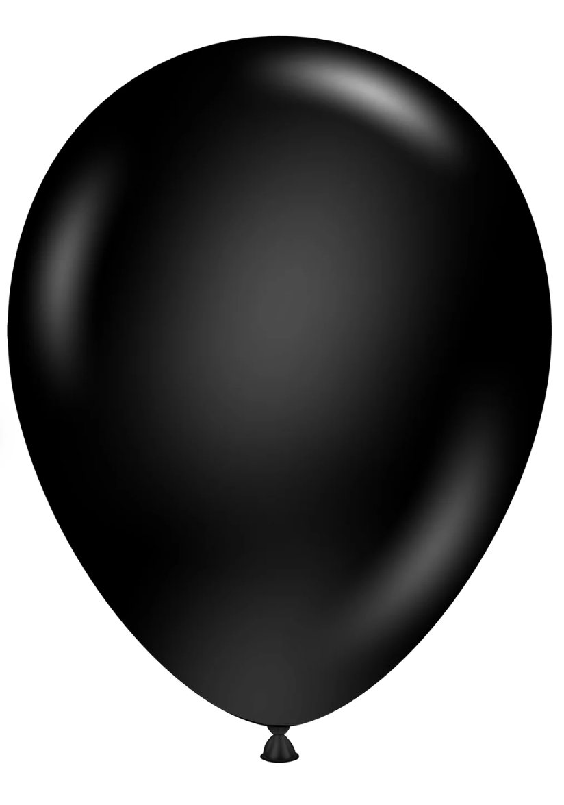 Black 12-inch Latex Balloon