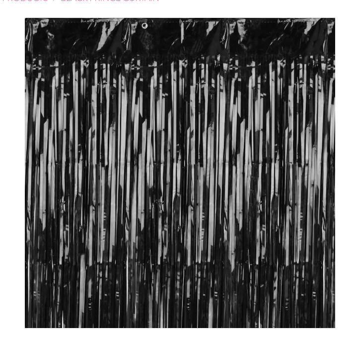 Black Party Curtain Fringe Backdrop
