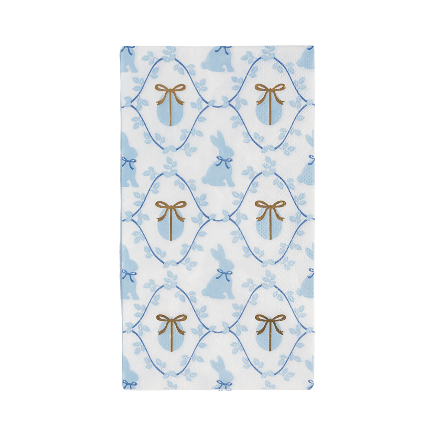Blue and gold napkin Easter bunny napkin towels