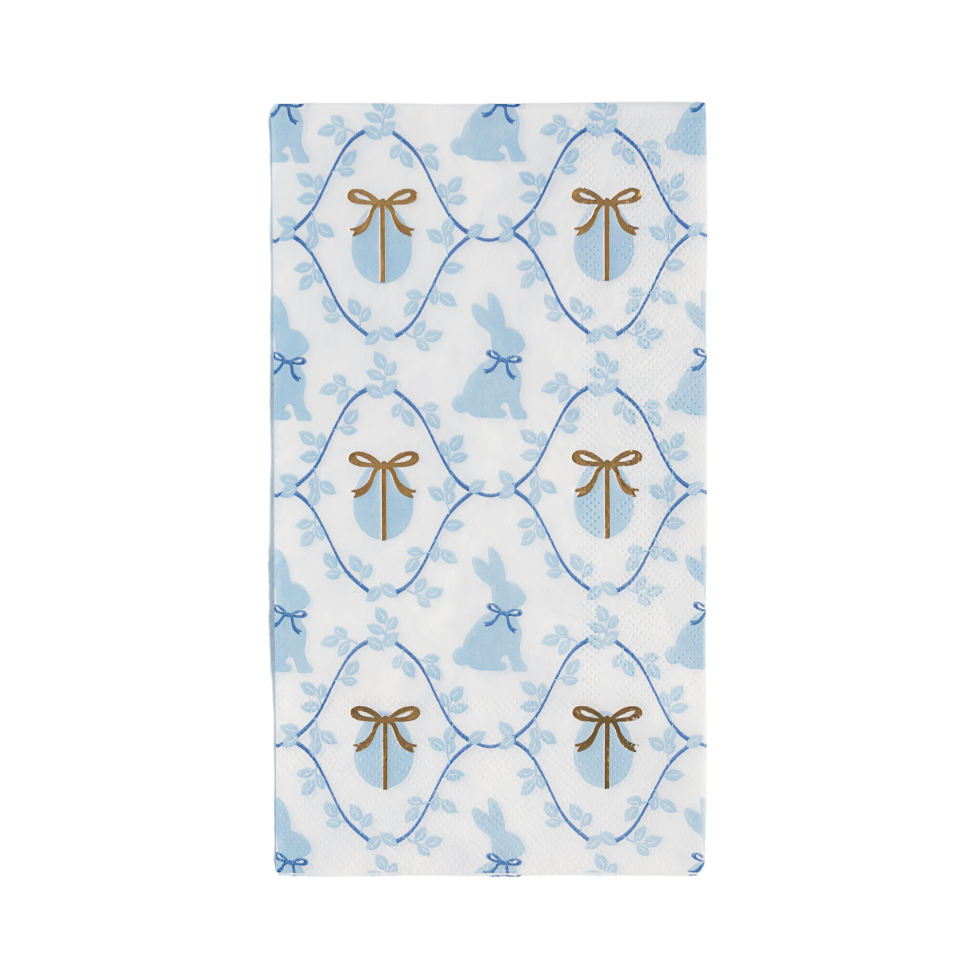 Blue and gold napkin Easter bunny napkin towels