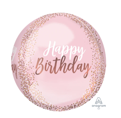Happy Birthday Orb Foil Balloon