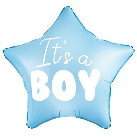 Its a Boy Blue Heart Foil Balloon 18 in.