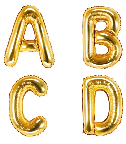 Gold Foil Letters (A to Z) - 16 in.
