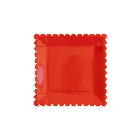 Red Scallop Plates