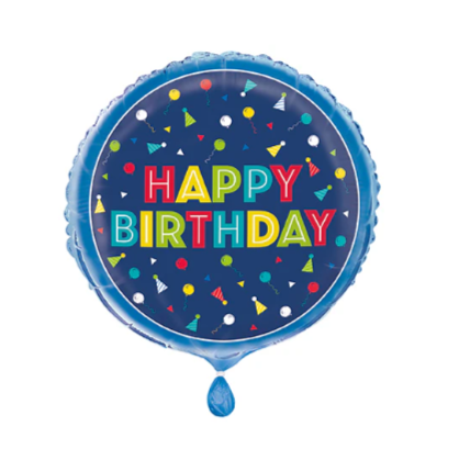 Colorful Happy Birthday Foil Balloon 18"