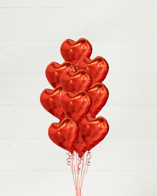 The Red Luxe 12 Balloon Bouquet