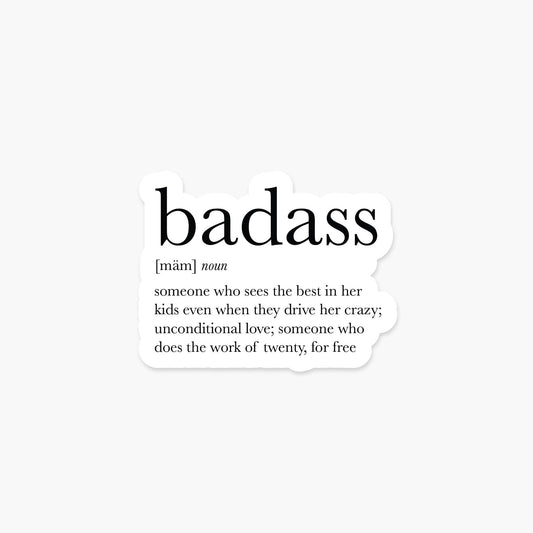 Badass Definition 3.5 x 2.75 in - Everyday Sticker - PaperGeenius