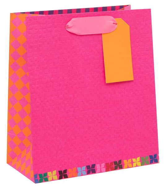 BAG MEDIUM COLOUR HUB PINK - PaperGeenius