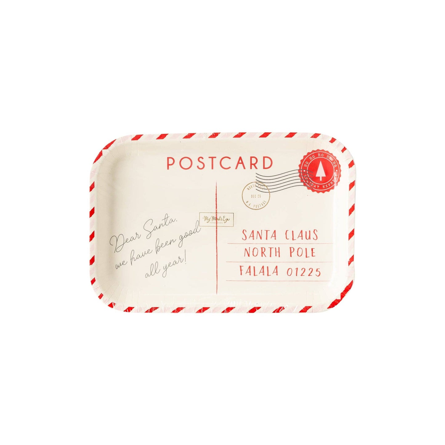 Believe Postcard Shaped Plate - PaperGeenius