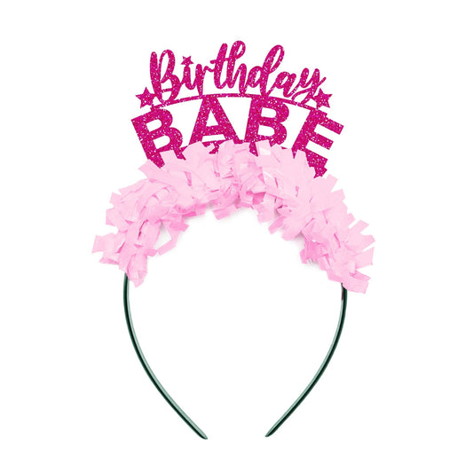 Birthday Babe Party Headband Crown - PaperGeenius