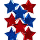 Blue and Red Foil Star Shaped Paper Plate - PaperGeenius