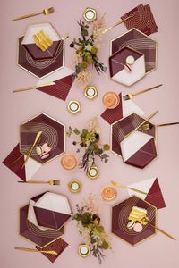 Bordeaux - Maroon Small Paper Plates - PaperGeenius