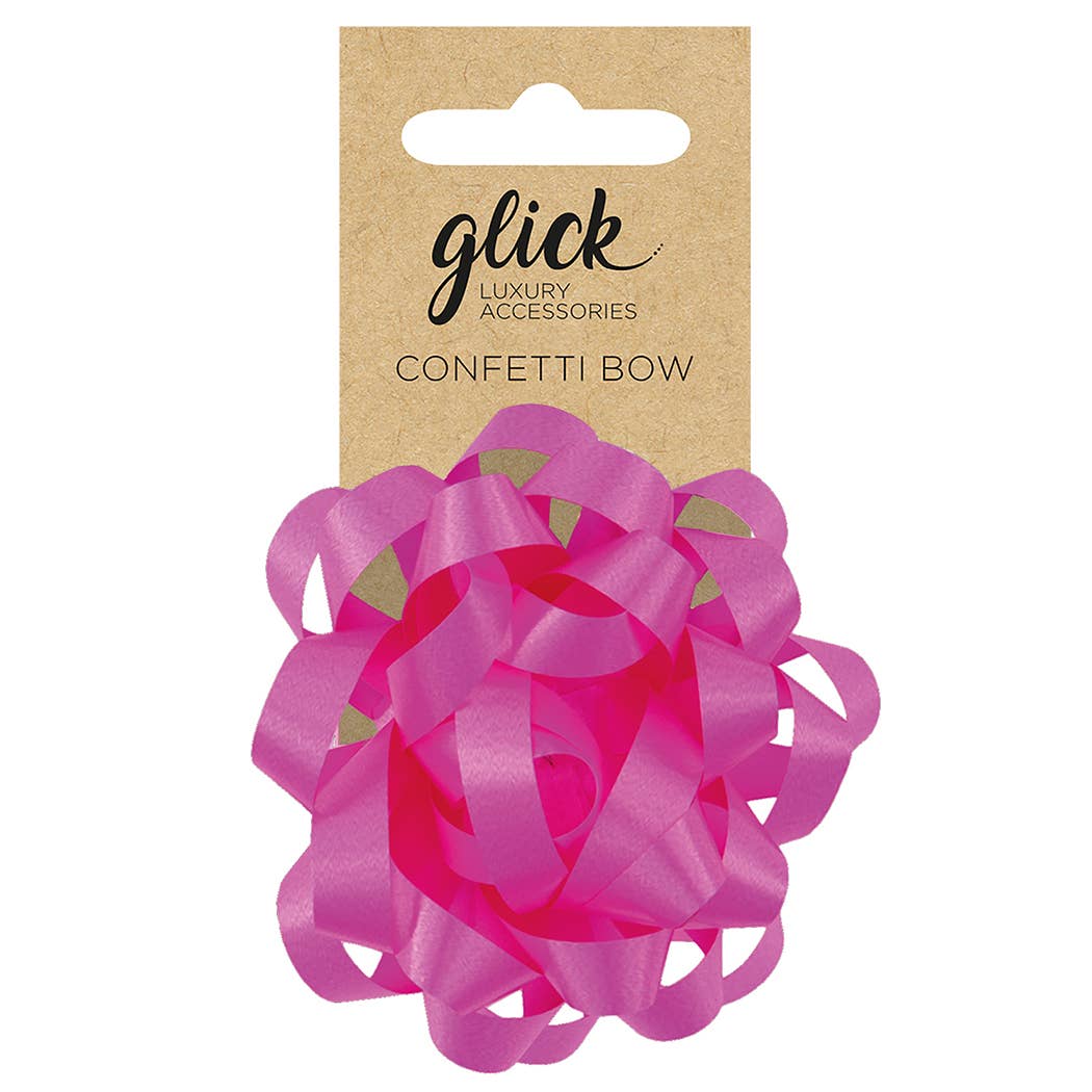 BOW CONFETTI HOT PINK - PaperGeenius