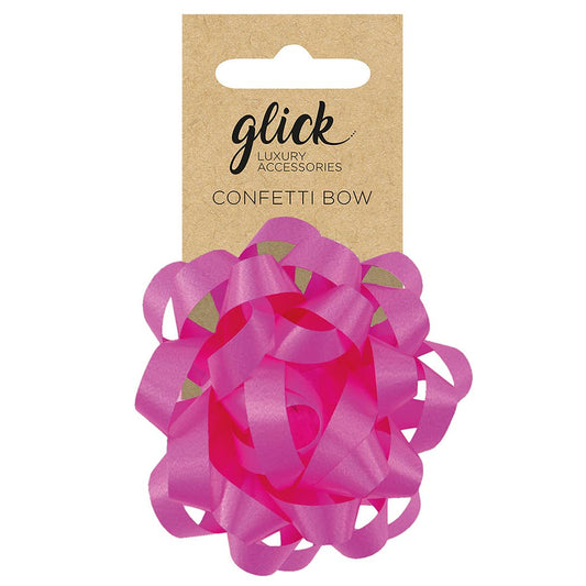 BOW CONFETTI HOT PINK - PaperGeenius