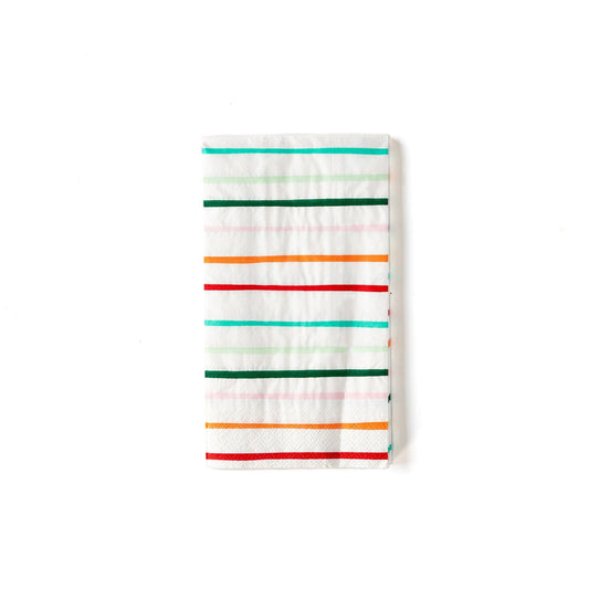 Bright Striped Whimsical Dinner Napkins - PaperGeenius