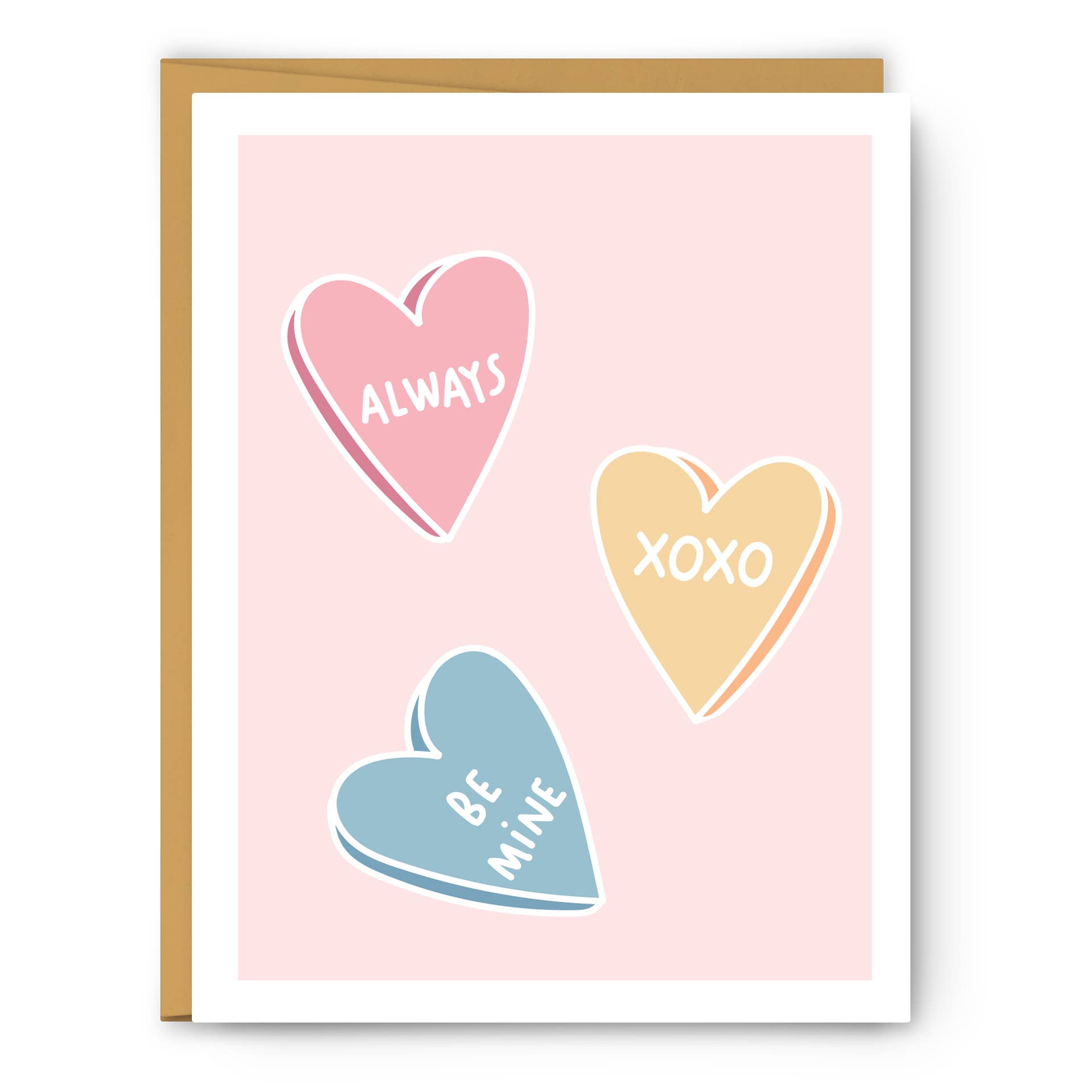 Candy Hearts - Valentine's Day Card - PaperGeenius