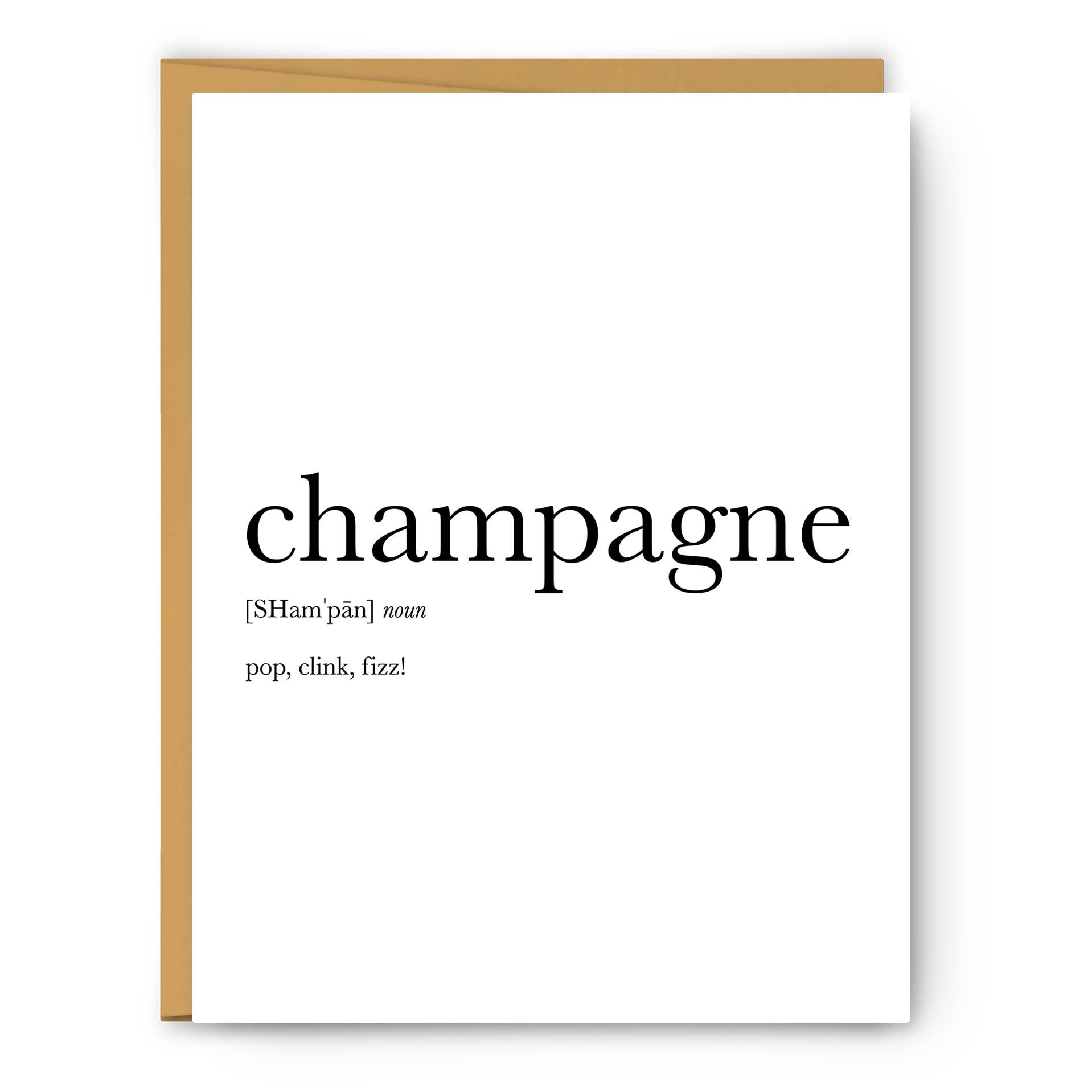 Champagne Definition - Greeting Card - PaperGeenius
