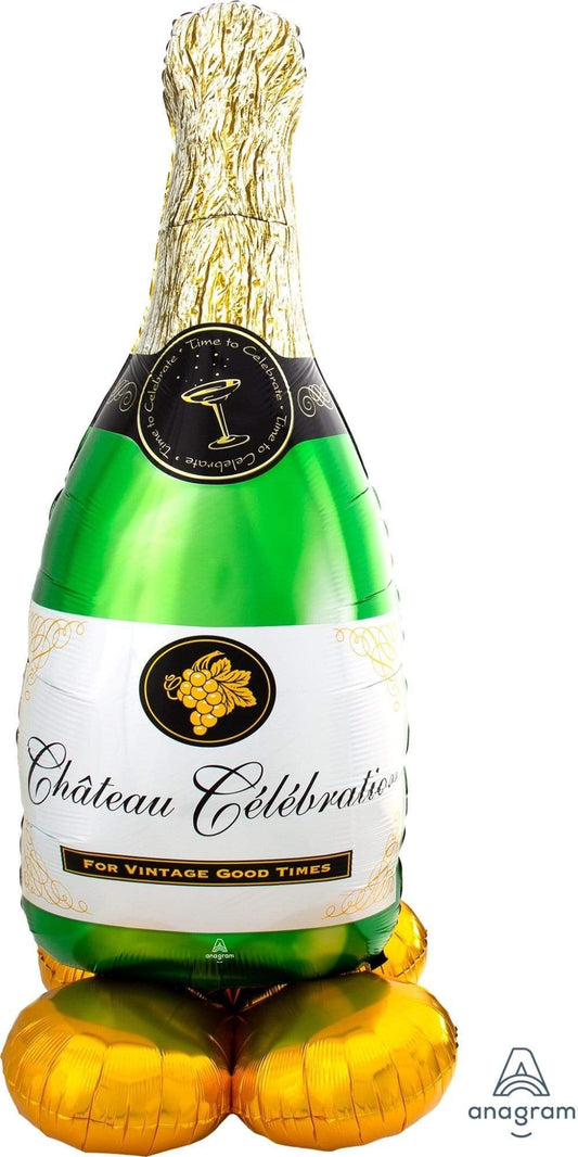 Champagne Wine Bottle 60" AirLoonz Balloon - PaperGeenius