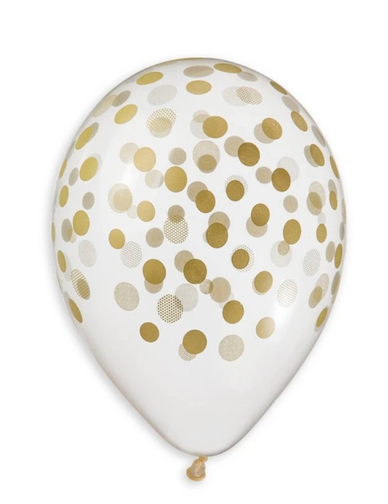 Confetti Solid Balloon Clear - Gold 11 - PaperGeenius