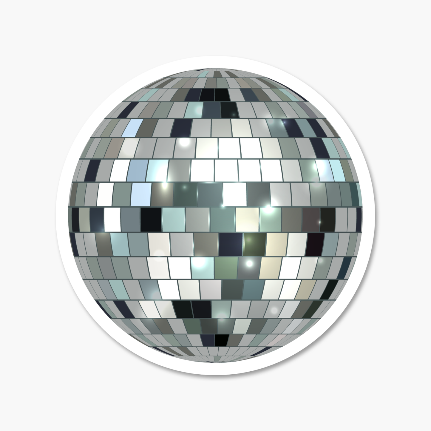 Mirrorball Disco Ball Silver 2.5"  - Everyday Sticker