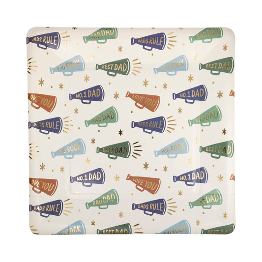 Father's Day Megaphone Pattern Plate