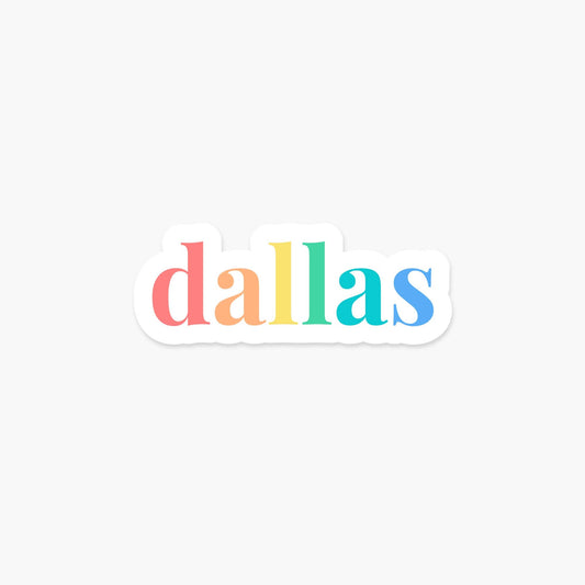 Dallas, Texas 2.2 x 1 in - Everyday Sticker - PaperGeenius