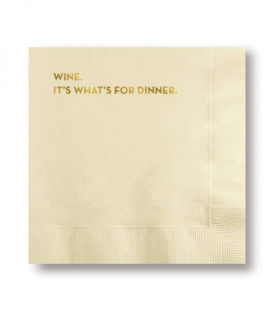 Dinner Napkins (Ivory With Gold Foil) - PaperGeenius