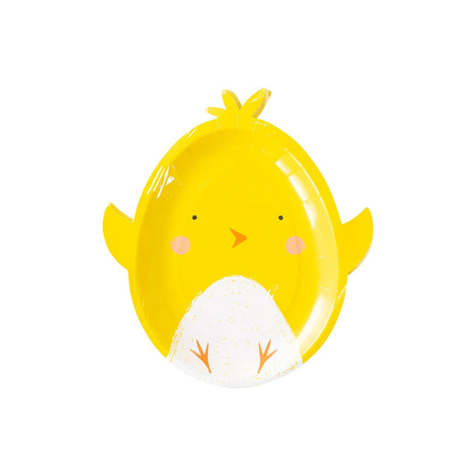 Easter Chick Shaped Plate - PaperGeenius