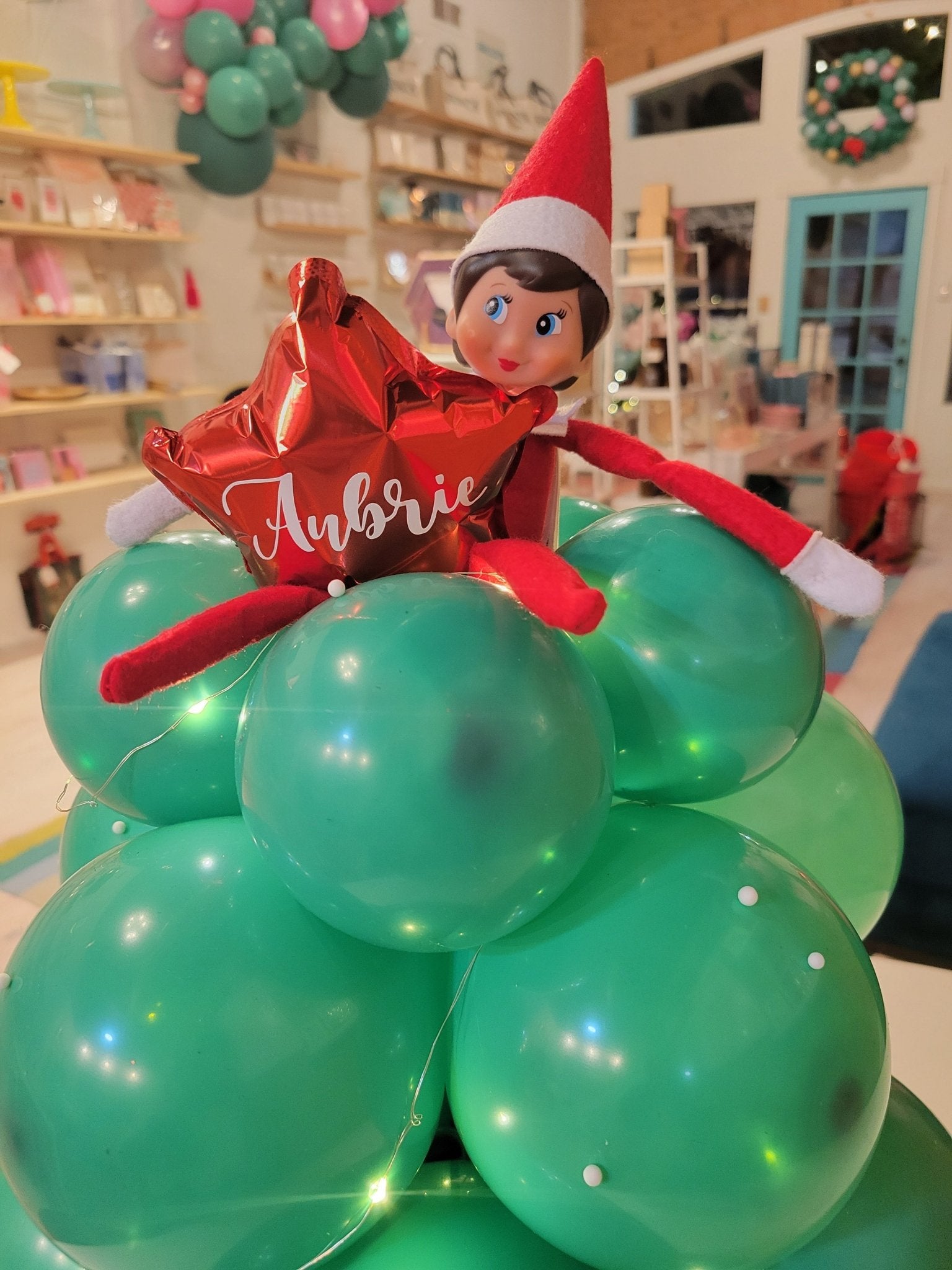 Elf on The Shelf - Christmas Tree with Lights - PaperGeenius