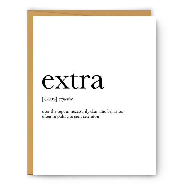 Extra Definition - Greeting Card – Party Geenius