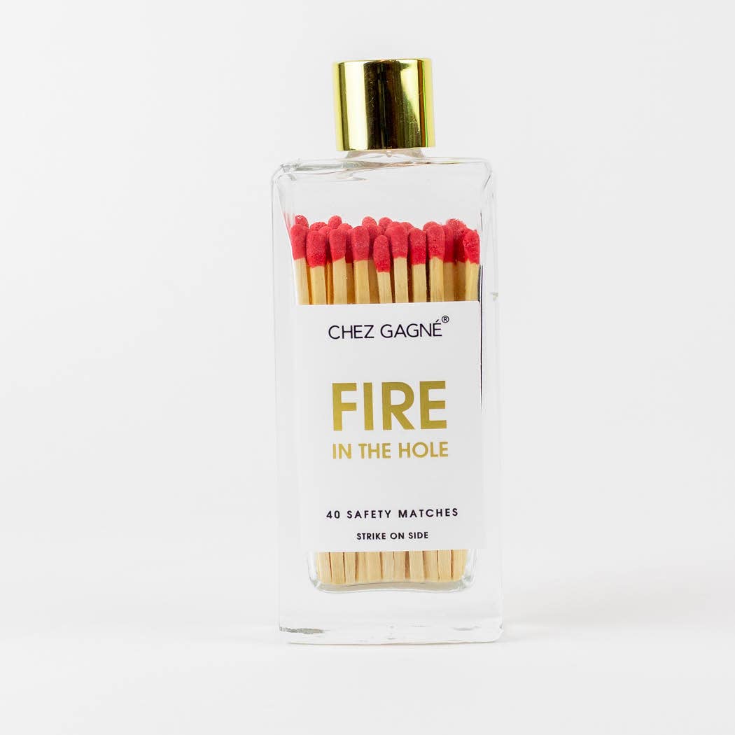 Fire in the Hole - Glass Bottle Matches - PaperGeenius