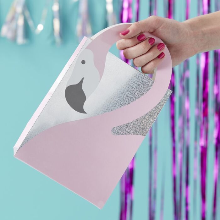 Flamingo Shaped Party Bags - PaperGeenius