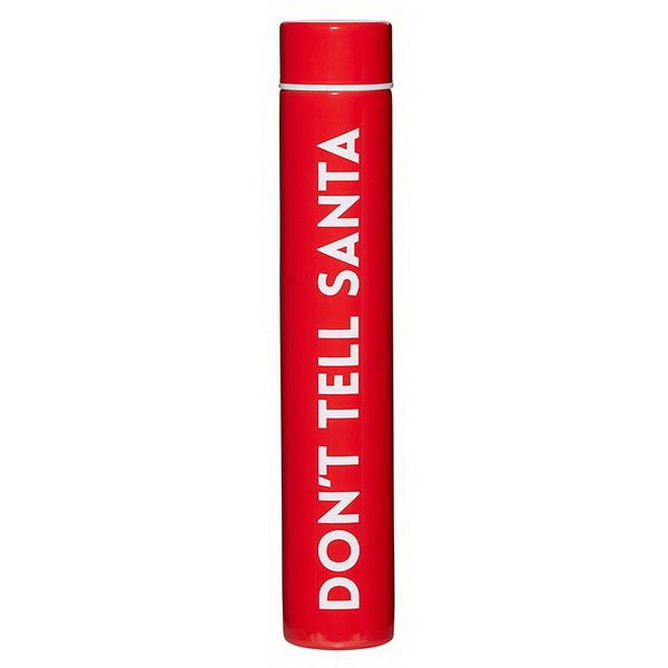 Flask Bottle- Don't Tell Santa - PaperGeenius