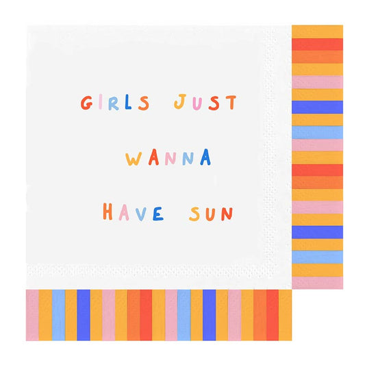 Fringe Napkin-Girls Sun 16ct - PaperGeenius