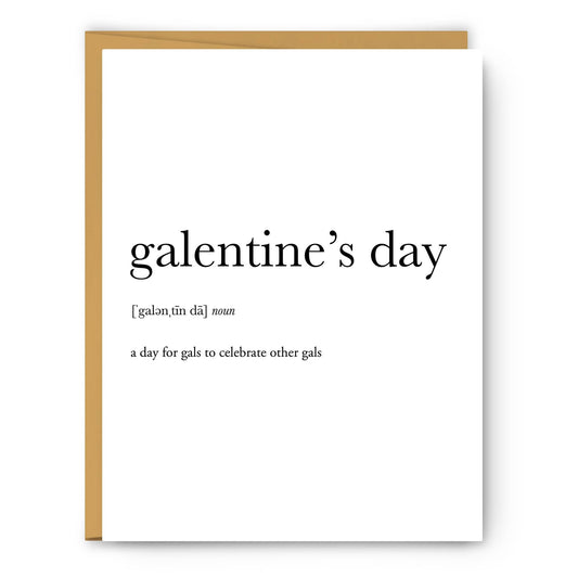 Galentine's Day Definition - Valentine's Day Card - PaperGeenius