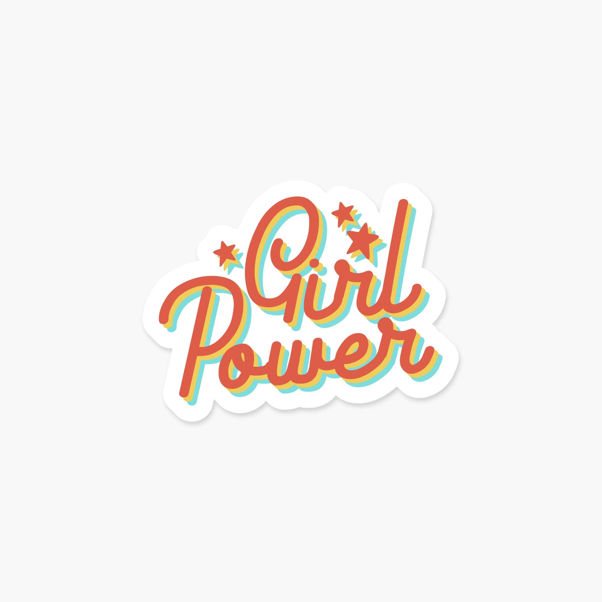 Girl Power Retro - Feminist Sticker - PaperGeenius