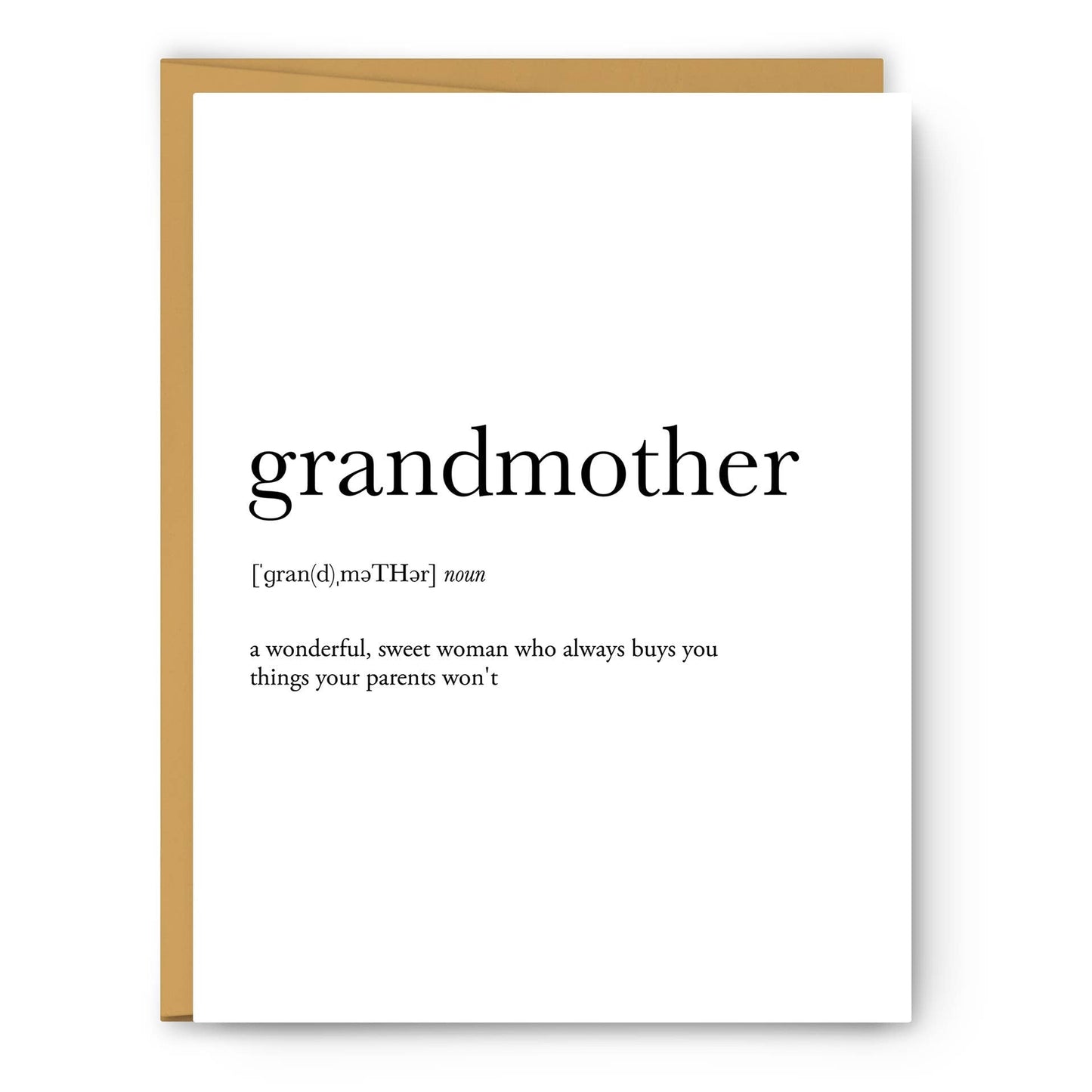 Grandmother Definition - Mother's Day Card - PaperGeenius
