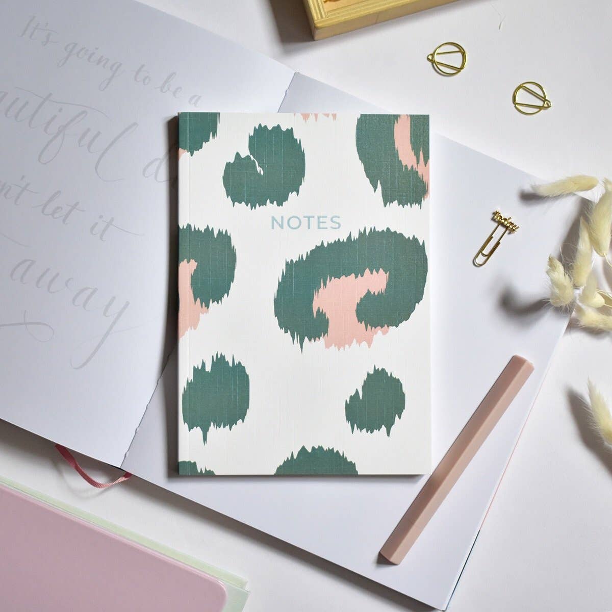 Green Leopard Notes Journal - PaperGeenius