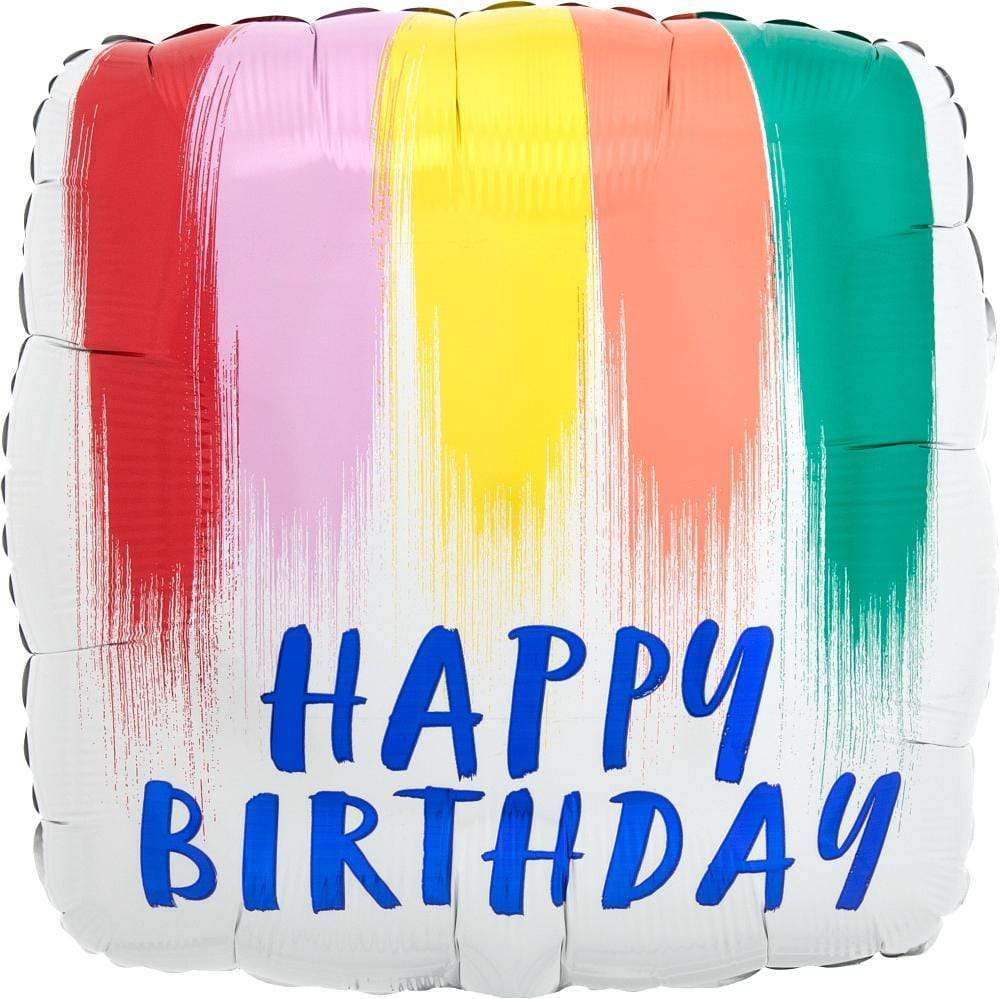 Happy Birthday Paint 18″ Balloon - PaperGeenius